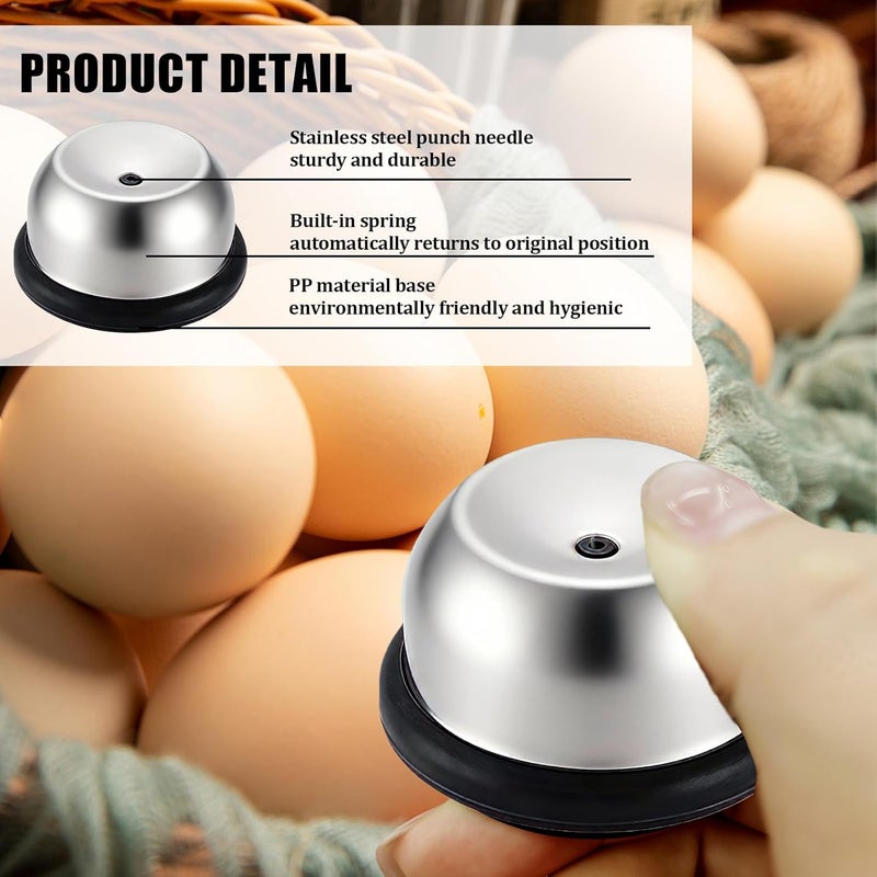 Bolsdoic Egg Piercer for Raw Eggs, Stainless Steel Needle Egg Punch Tool with Black Anti-Slip Base to Get Good Hard Boiled Eggs for Home and Commercial Kitchen Use - Image 4
